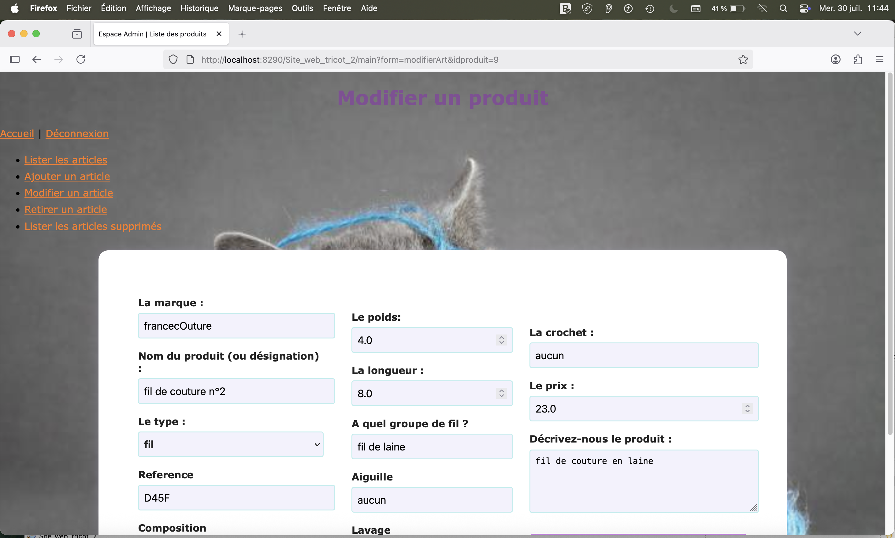 Projet Site Web Dynamique