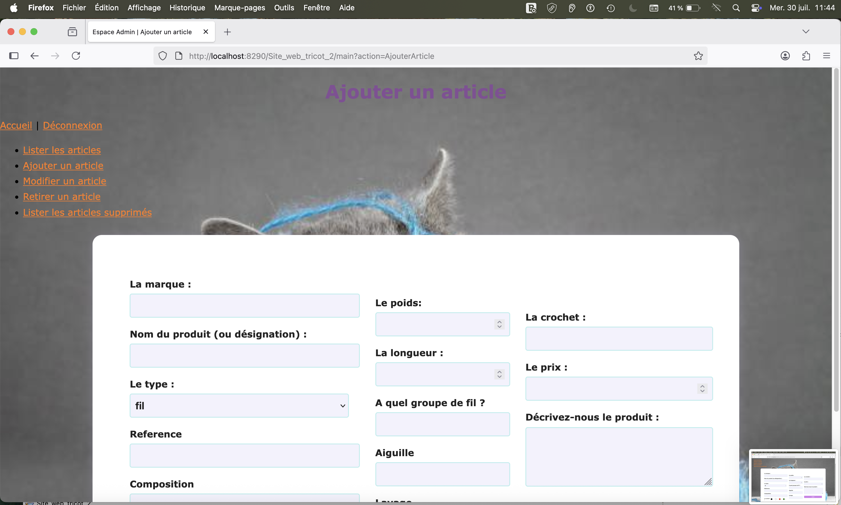 Projet Site Web Dynamique